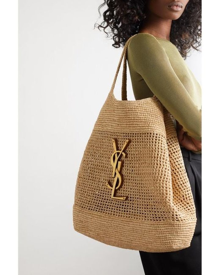 The Luxe Raffia Tote Gold Signature Edition
