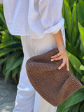 Handmade Raffia Summer Clutch - Boho Beach Wedding Bag - THERAFFIAYSL