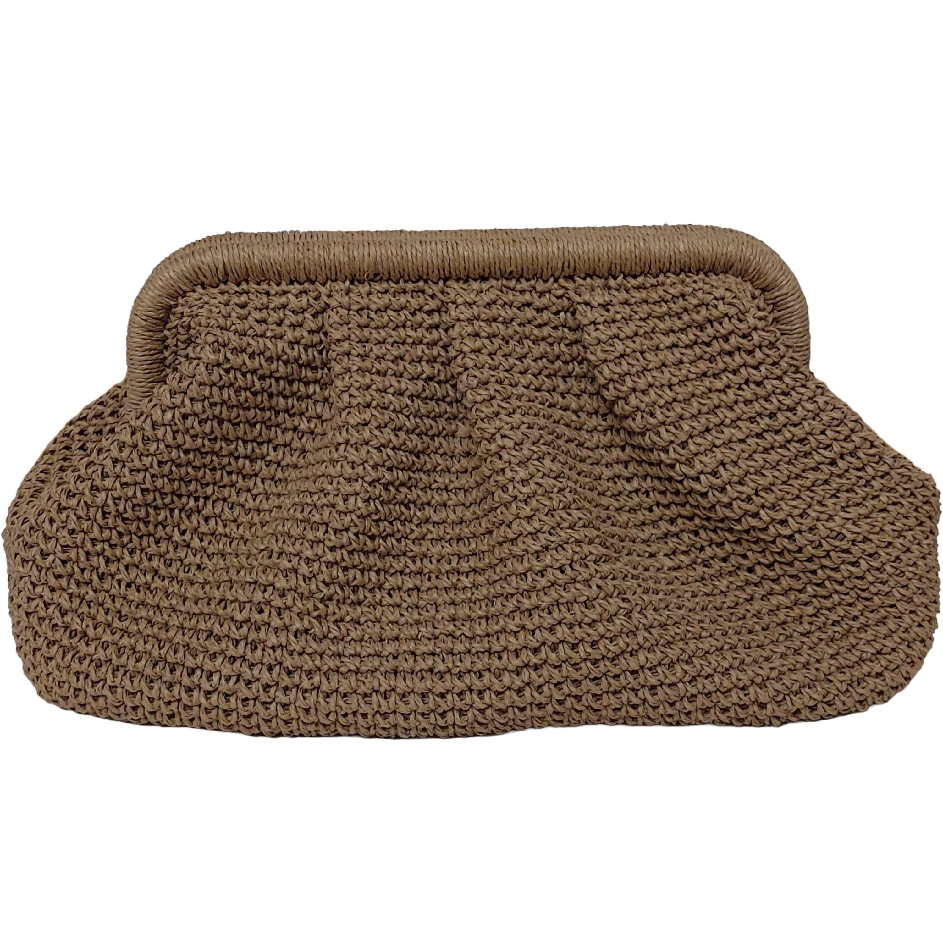 Raffia Crochet Clutch - Handmade Evening Purse - THERAFFIAYSL