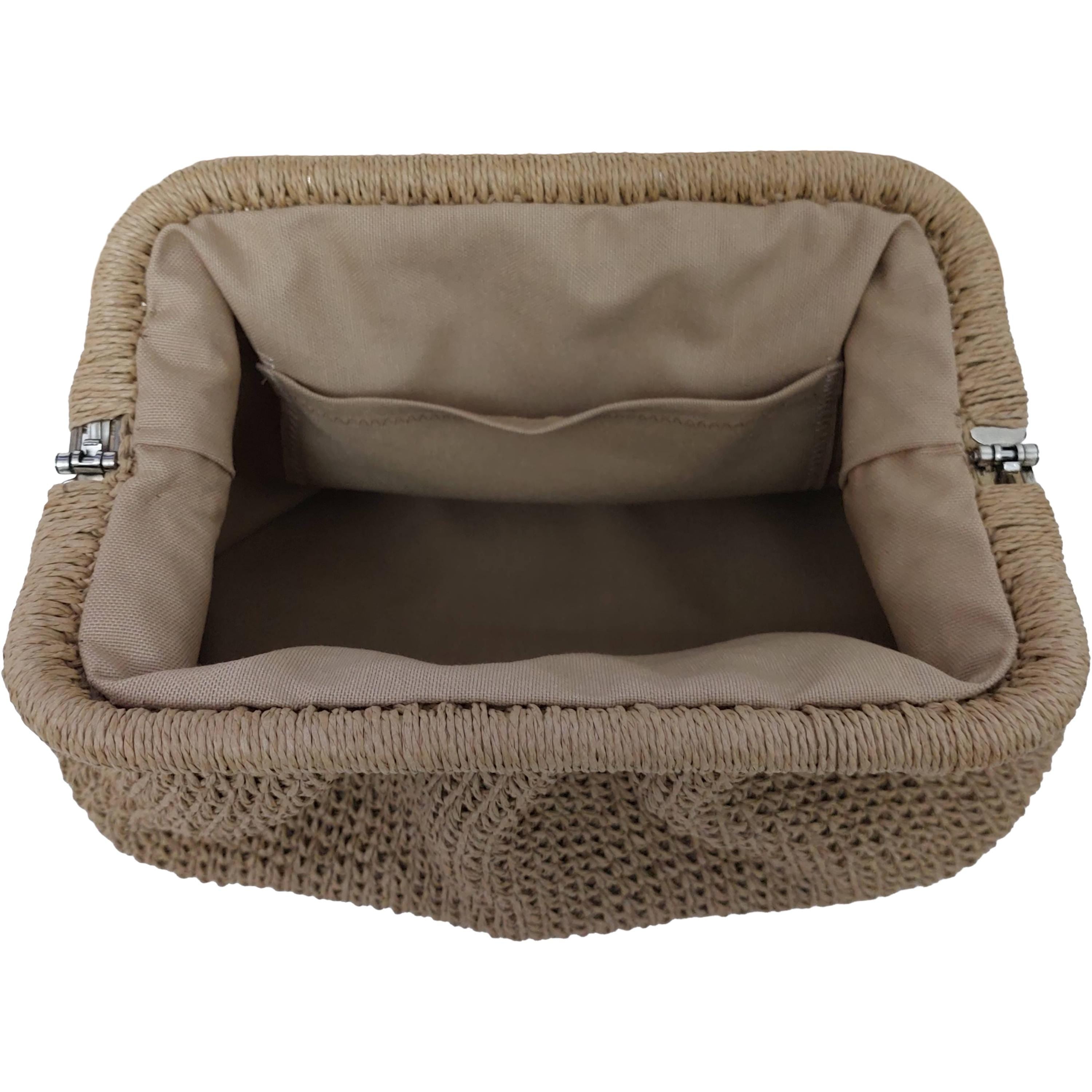 Raffia Crochet Clutch - Handmade Evening Purse - THERAFFIAYSL