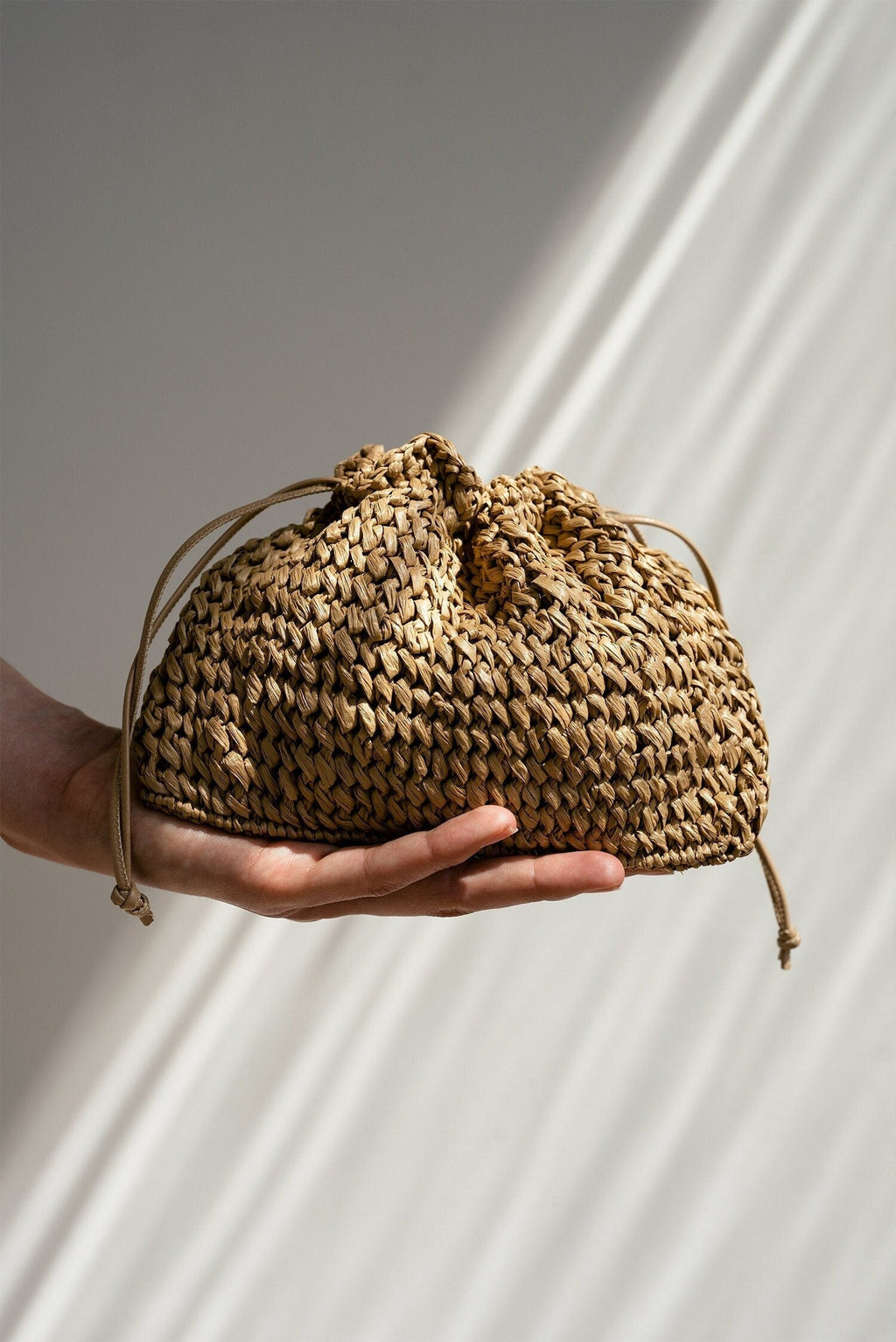 Raffia Pouch Bag - Crochet Crossbody Mini Wrist Bag - THERAFFIAYSL