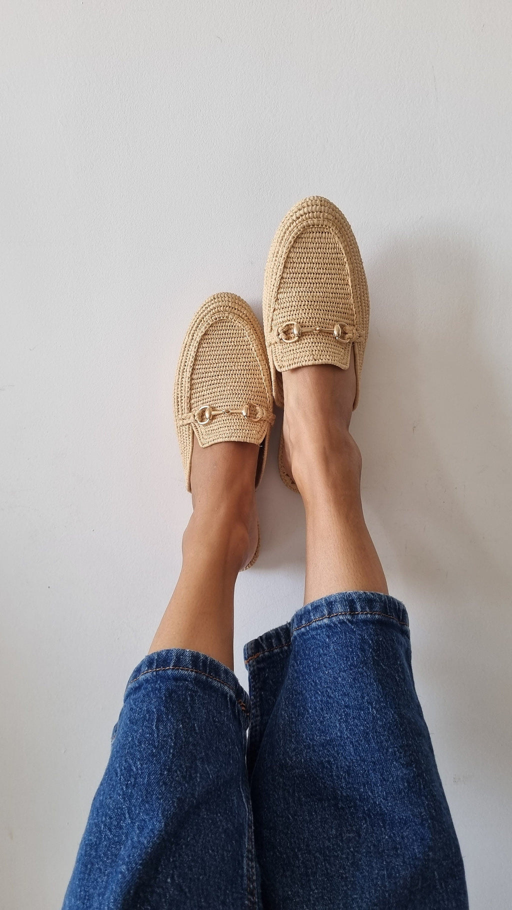 Raffia Slides - Handmade flats Babouch - THERAFFIAYSL