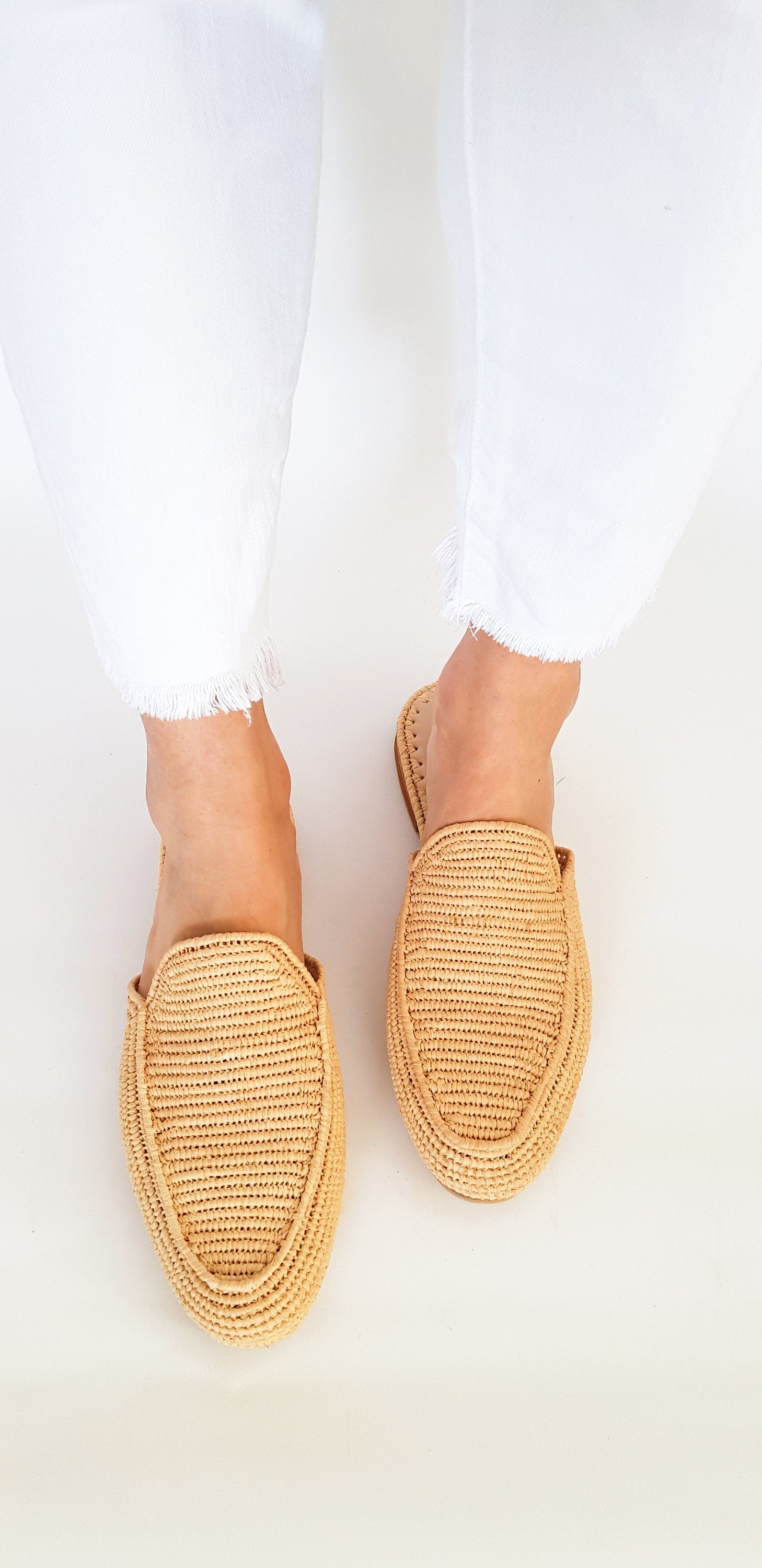 Raffia Summer Mules - Handmade Slippers - THERAFFIAYSL