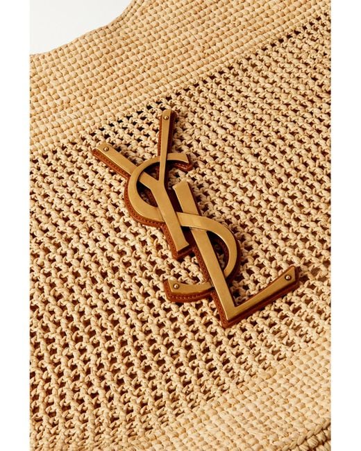 The Luxe Raffia Tote Gold Signature Edition