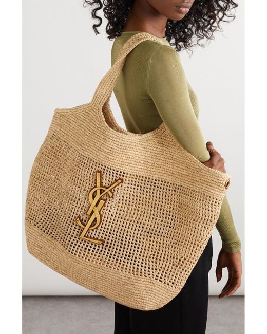 The Luxe Raffia Tote Gold Signature Edition