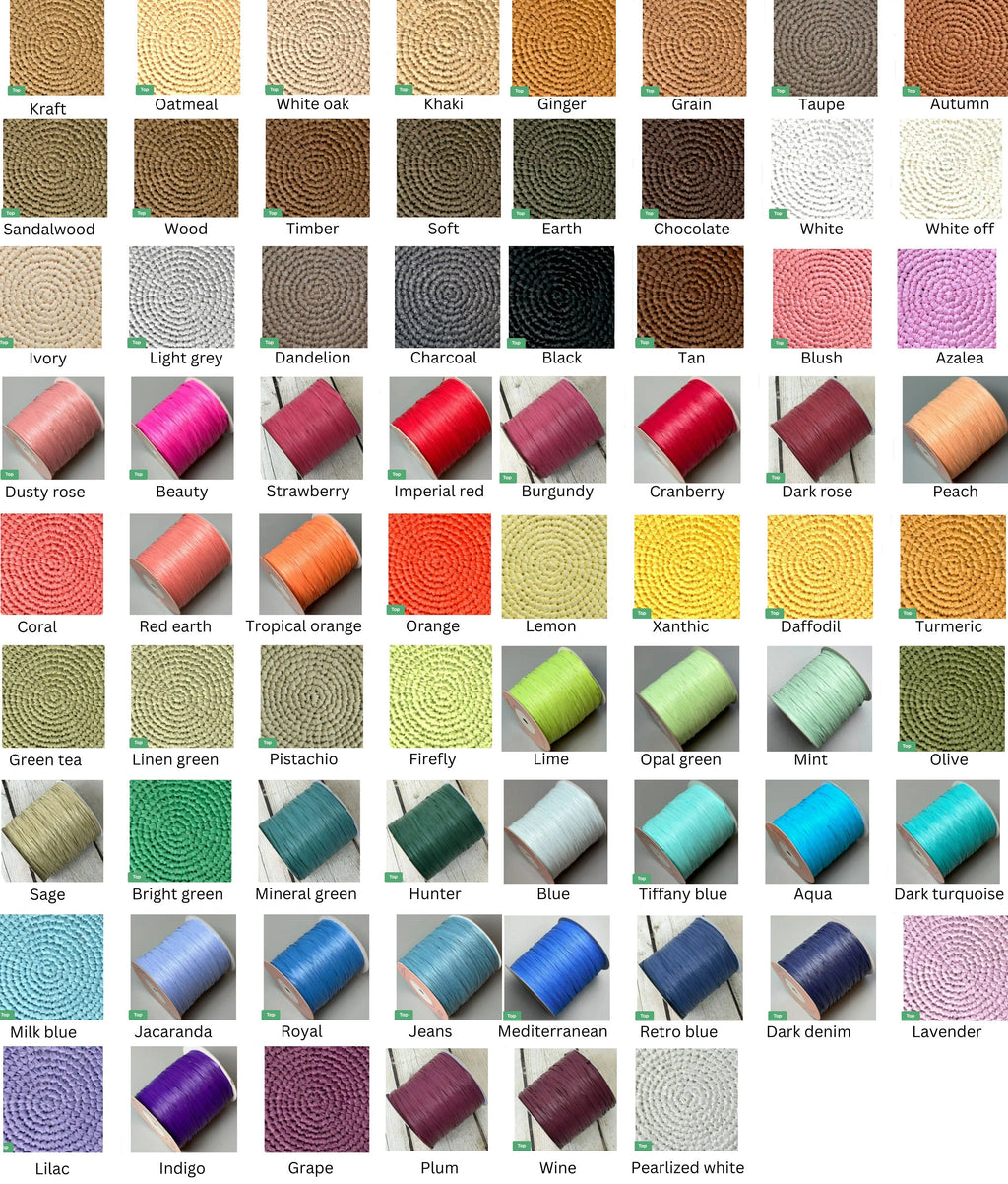 Wide Brim Raffia Sun Hat - Handmade Straw Beach Hat - THERAFFIAYSL